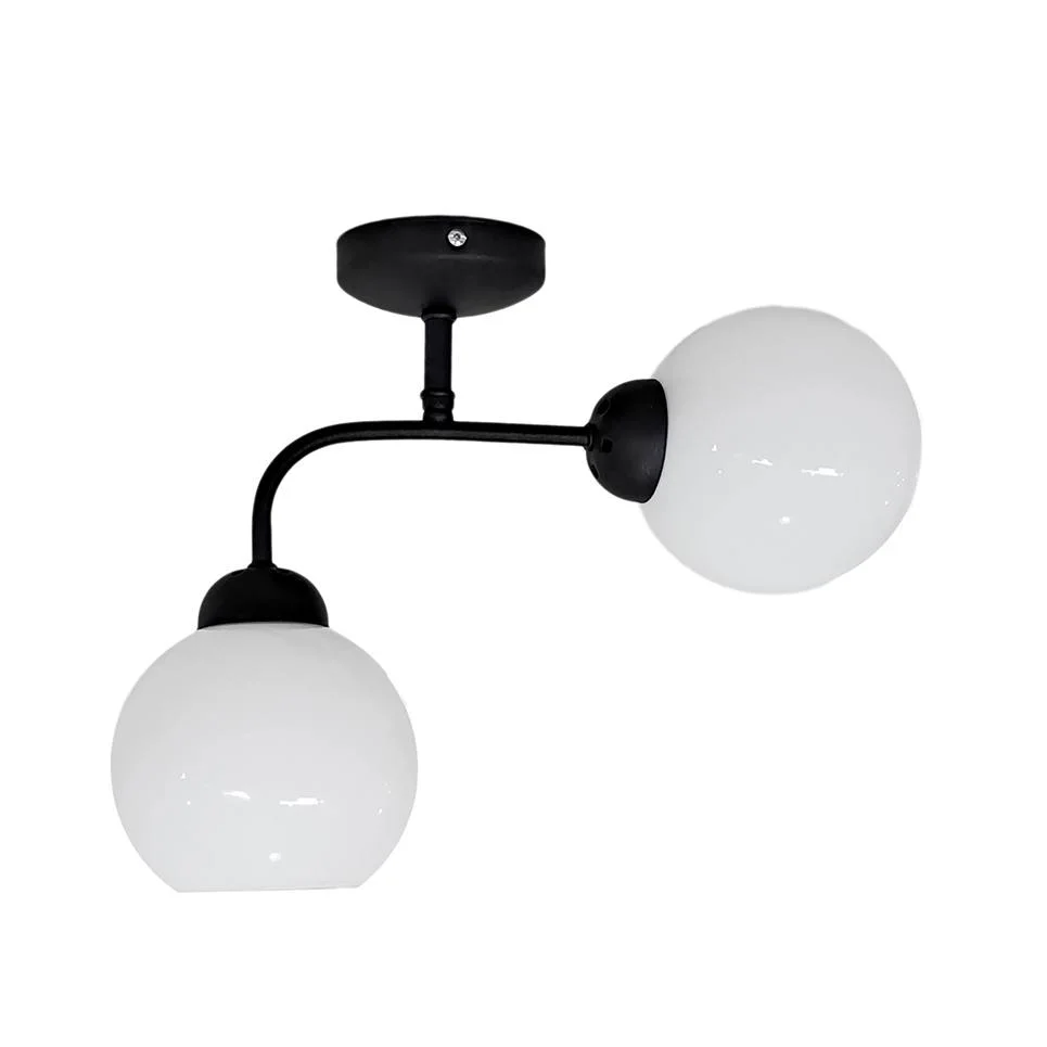 Φωτογραφία προϊόντος: Heronia S-20AP OPAL 2/L BLACK-WHITE ΑΠΛΙΚΑ METAL-GLASS
