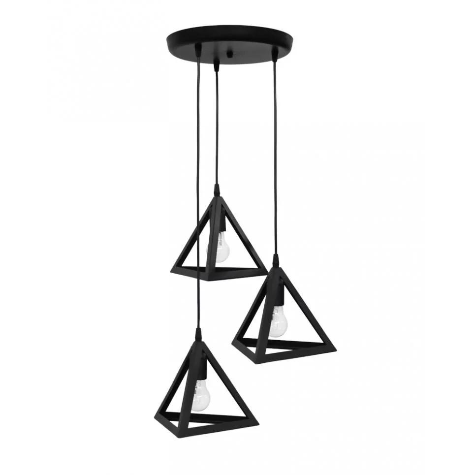 Φωτογραφία προϊόντος: Heronia GIZA/3 BLACK PENDEL 3L ΚΡΕΜΑΣΤΟ PLASTIC