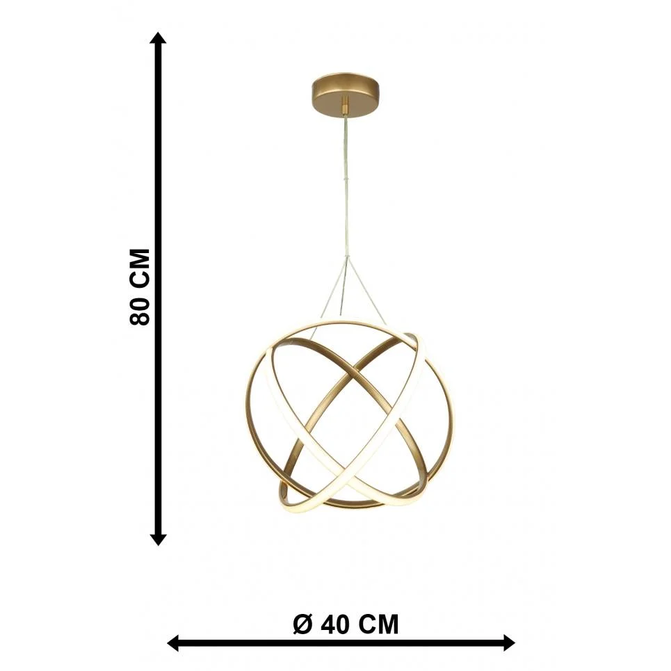 Φωτογραφία προϊόντος: Heronia ATOMIC-40 GOLD LED 69W ΦΩΤΙΣΤΙΚΟ LED ΚΡΕΜΑΣΤΟ