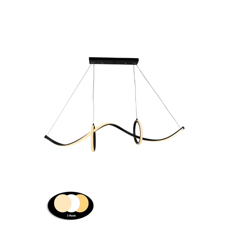 Φωτογραφία προϊόντος: Heronia ZEUS BLACK LED ΚΡΕΜΑΣΤΟ 44W