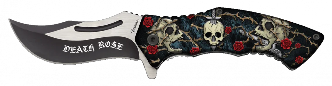 Φωτογραφία προϊόντος: Σουγιάς Albainox 3D Skulls+Roses pocket knife