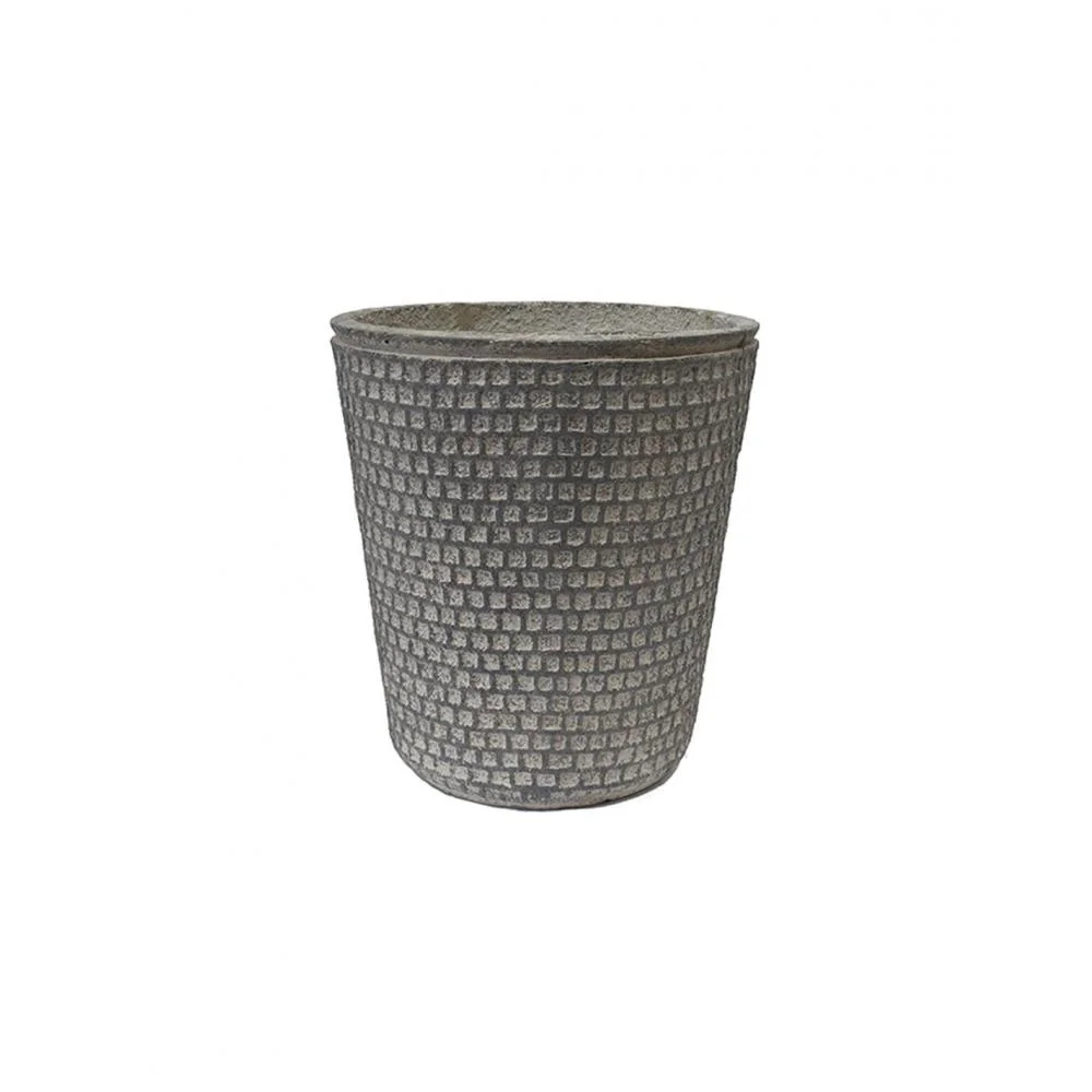 Φωτογραφία προϊόντος: Plastona Γλάστρα cement conical cube αν.γκρι Φ30Χ33