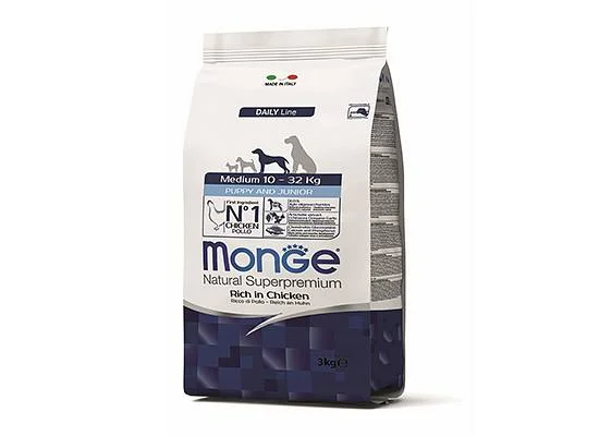 Φωτογραφία προϊόντος: Monge Daily Line Puppy & Junior Medium Chicken 12kg 12kgr