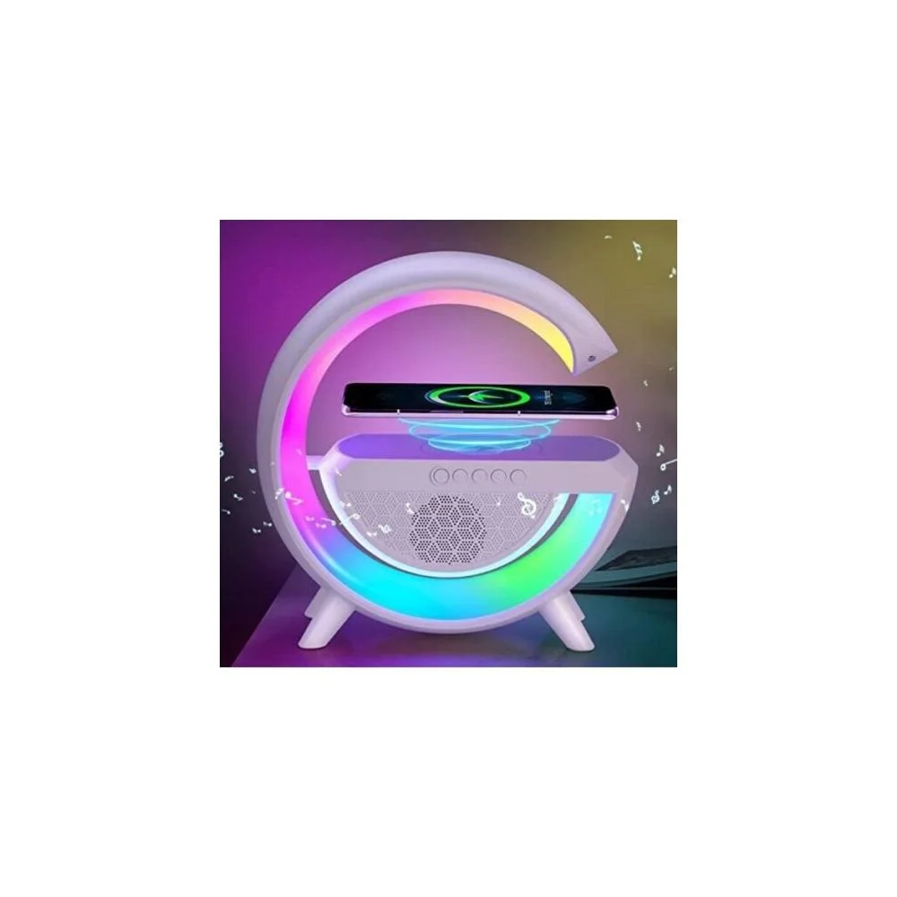 Φωτογραφία προϊόντος: Φωτιστικό LED RGB με ασύρματη βάση φόρτισης, ηχείο Bluetooth, FM, Handsfree