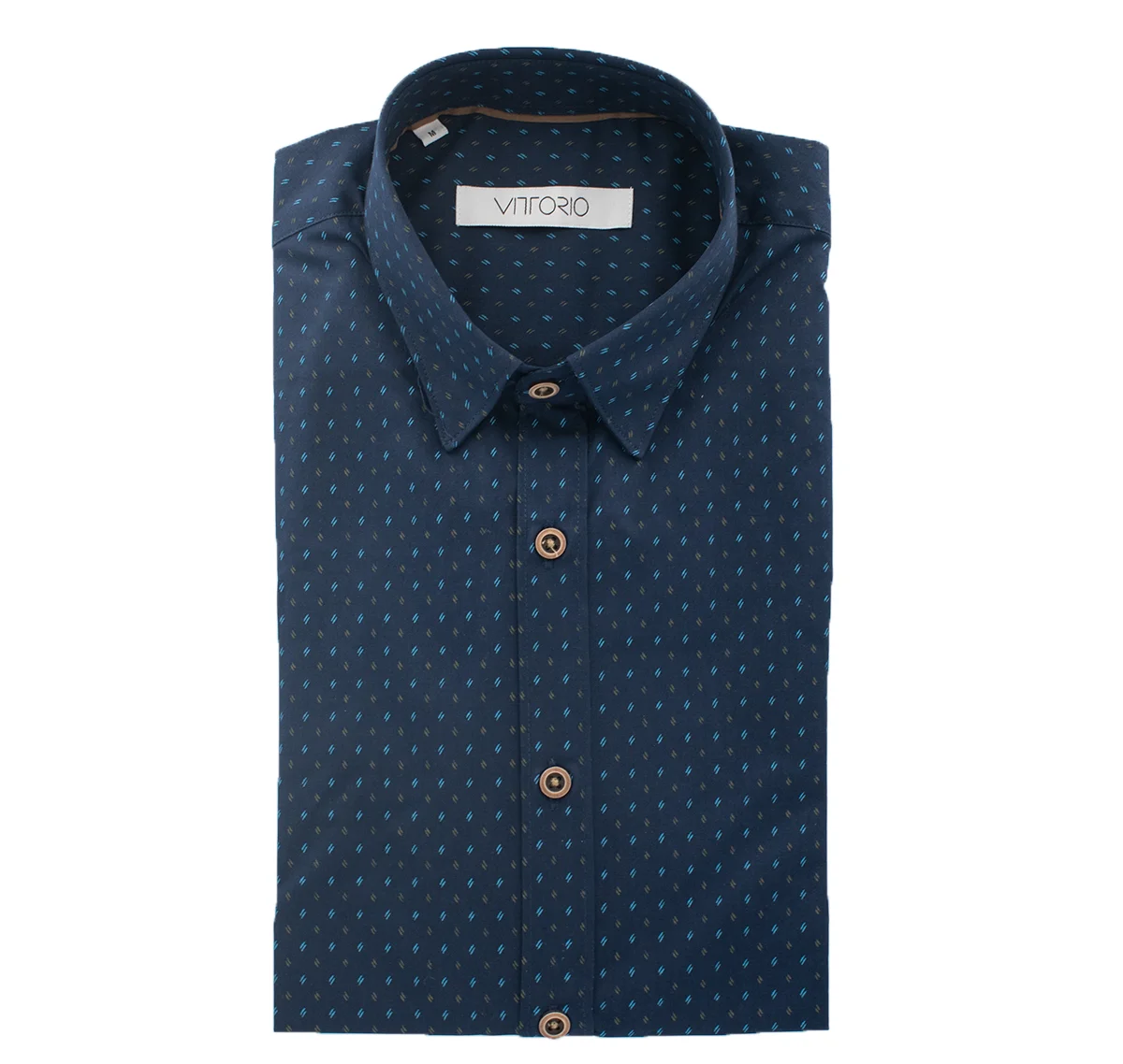 Φωτογραφία προϊόντος: ARTISTI ITALIANI VITTORIO - L/S SHIRT - 202-166 BLUE Μπλέ σκούρο