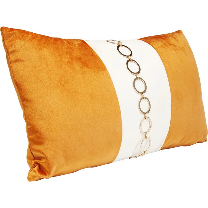 Φωτογραφία προϊόντος: kare design ΜΑΞΙΛΑΡΙ CLASSY VELVET ΛΕΥΚΟ-ΠΟΡΤΟΚΑΛΙ 28Χ50 ΕΚ.