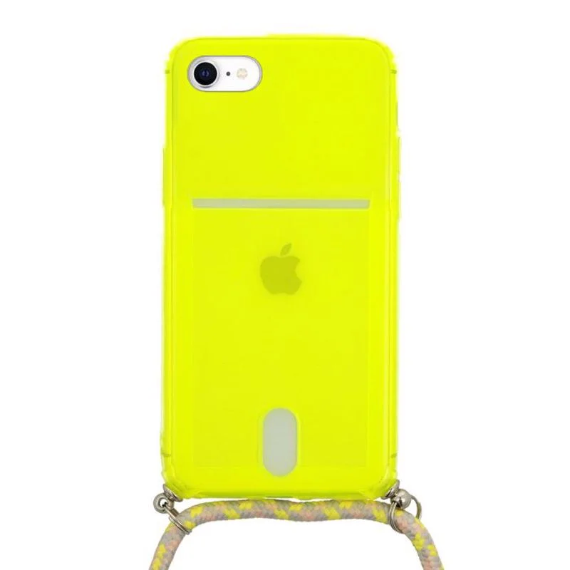 Φωτογραφία προϊόντος: Strap fluo case με κορδόνι για iPhone 12 Pro Max - Κίτρινο