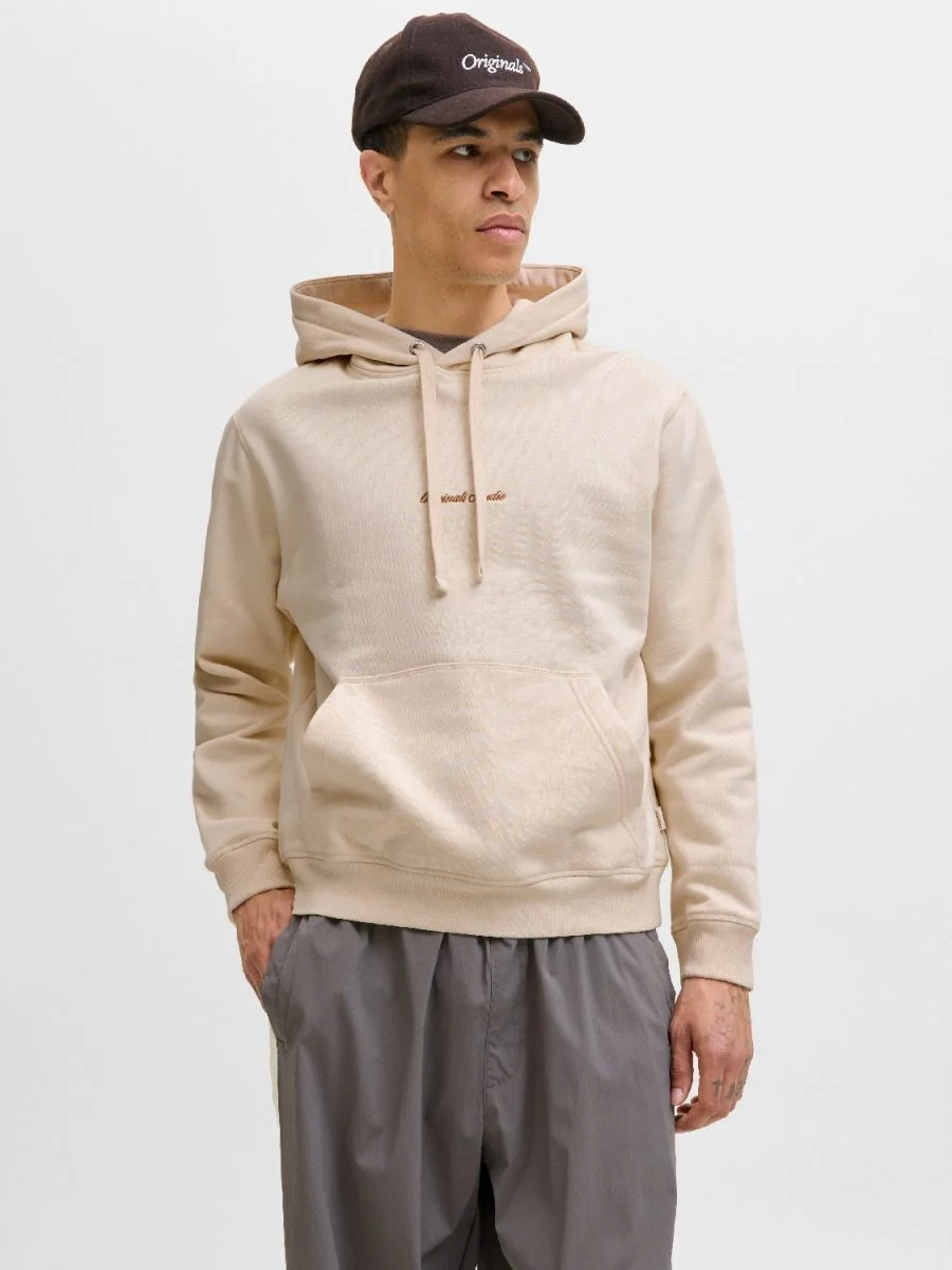 Φωτογραφία προϊόντος: JACK AND JONES JORNORREBRO EMB SWEAT HOOD 12282861 ANTIQUE WHITE
