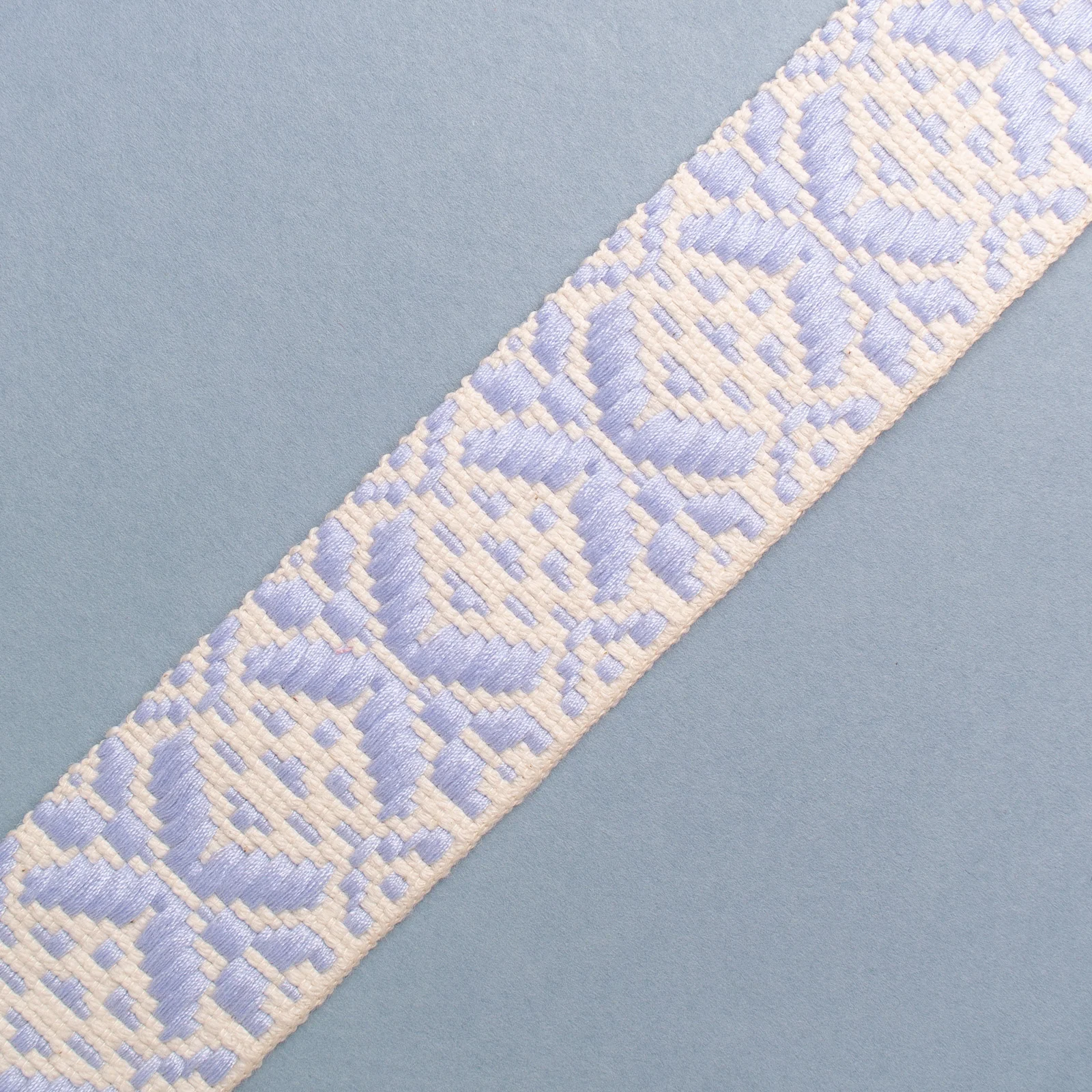 Φωτογραφία προϊόντος: Tape Belt Snow Flake Woven Ecru - Lavender Designs 3.5 Cm