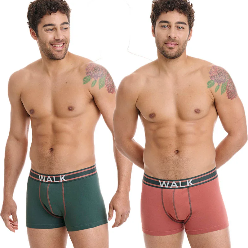 Φωτογραφία προϊόντος: Ανδρικό Boxer Walk 2-pack W1762-3_4059 Πράσινο Σκούρο Κεραμιδί