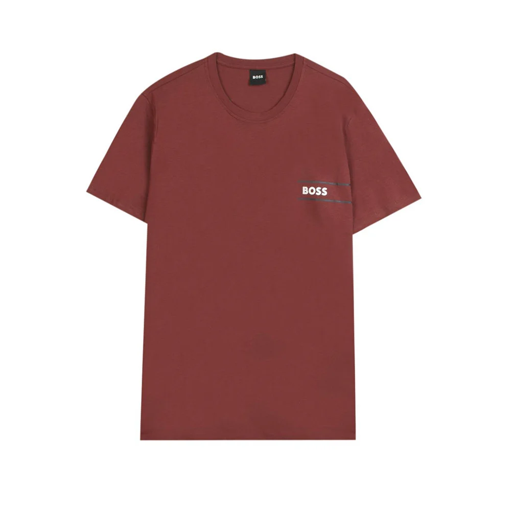 Φωτογραφία προϊόντος: Ανδρικό Βαμβακερό T-Shirt Regular Fit BOSS 50514914-248 Μπορντώ