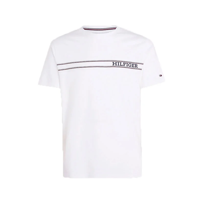 Φωτογραφία προϊόντος: Ανδρικό Logo Stripe T-Shirt Tommy Hilfiger UM0UM03196-YBR Λευκό