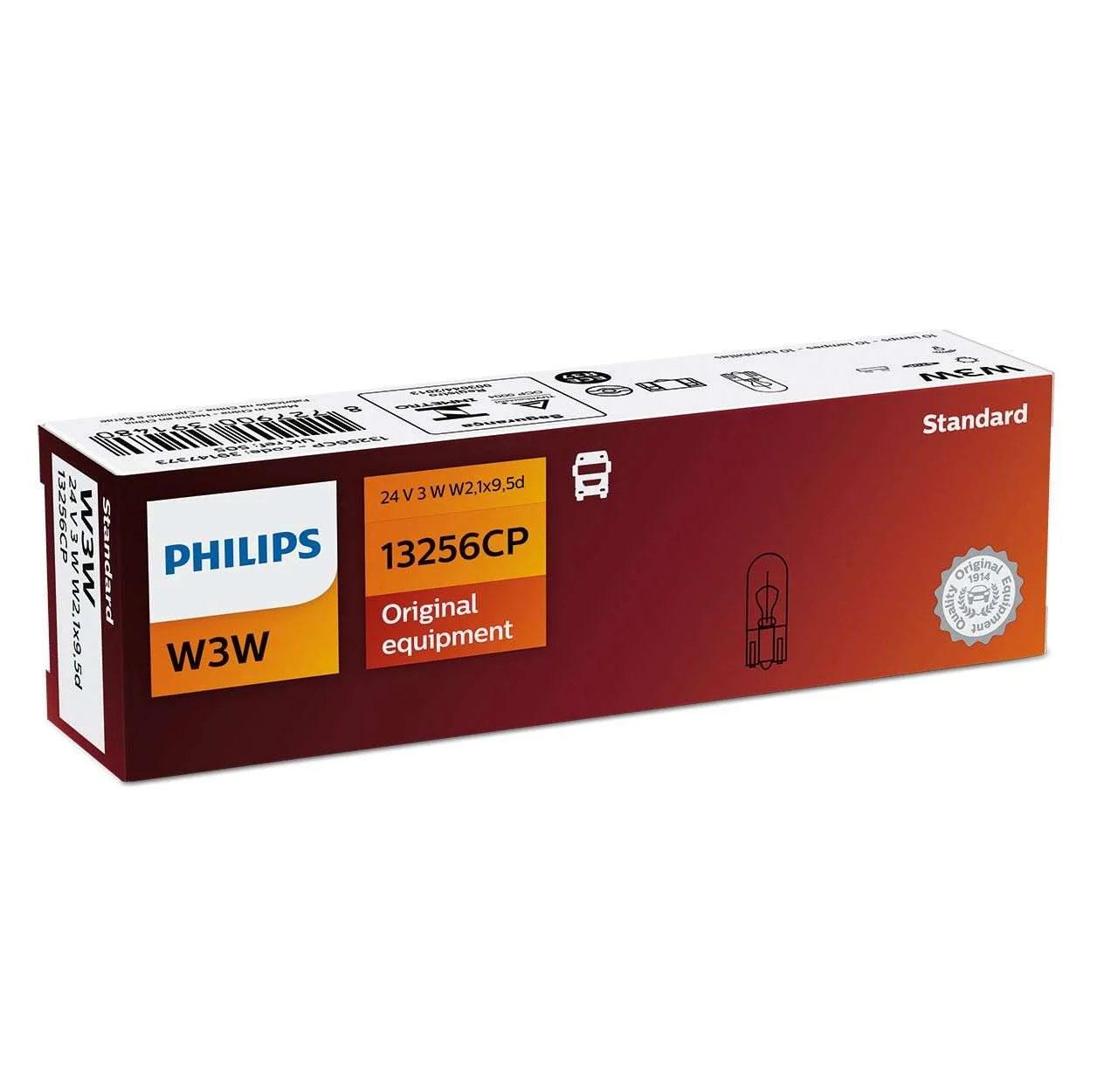 Φωτογραφία προϊόντος: PHILIPS W2,5W - W3W 24V 3W W2,1x9,5d 13256CP 10τμχ
