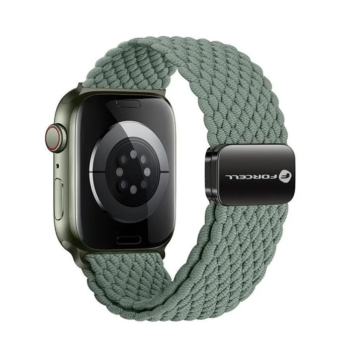 Φωτογραφία προϊόντος: Λουράκι για APPLE Watch 42 / 44 / 45 / 49 mm χακί νάιλον μαγνητικό FORCELL F-DESIGN FA02