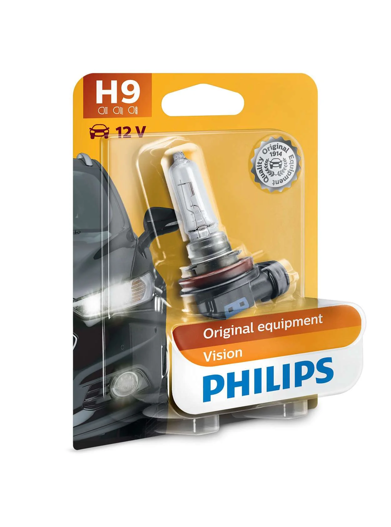 Φωτογραφία προϊόντος: PHILIPS H9 12V 65W PGJ19-5 Vision 12361B1 1τμχ
