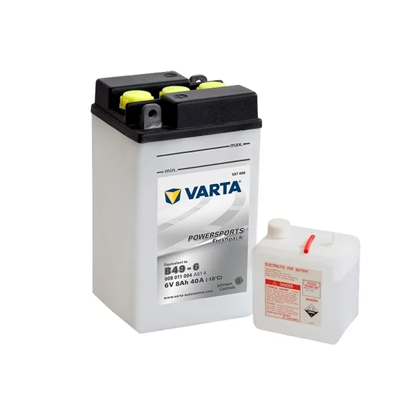 Φωτογραφία προϊόντος: Μπαταρία Mοτο Varta Powersports Freshpack B49-6 Ανοιχτού τύπου 8Ah 6V