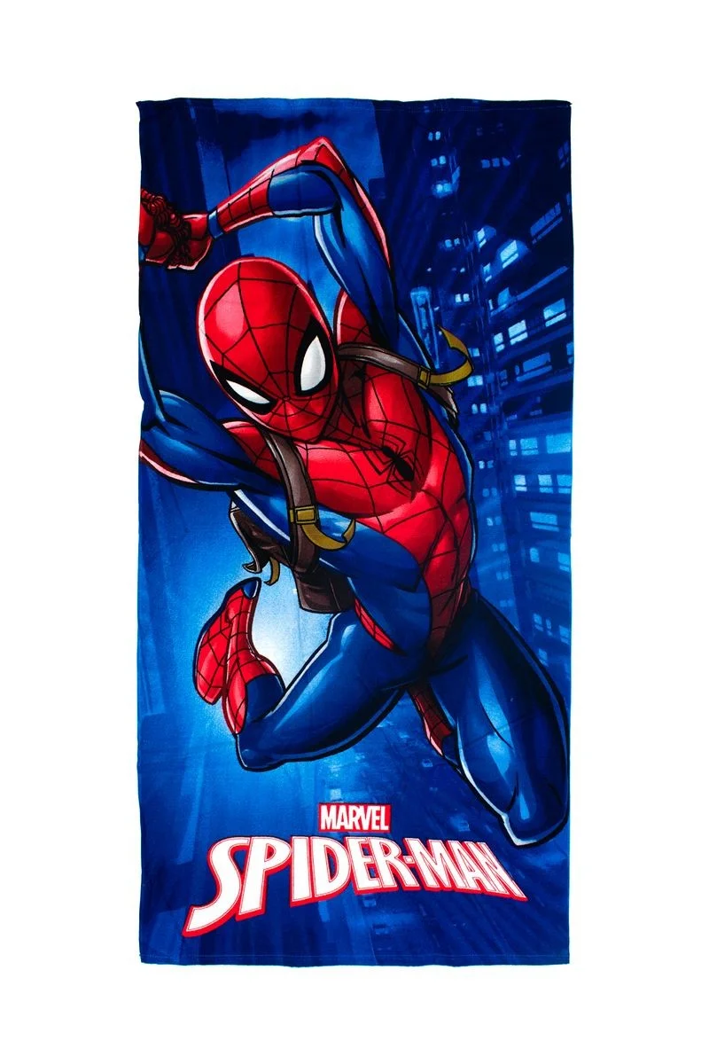 Φωτογραφία προϊόντος: Πετσέτα Θαλάσσης Quick Dry Marvel Spider-Man 375 70X140 Blue 100% Microfiber