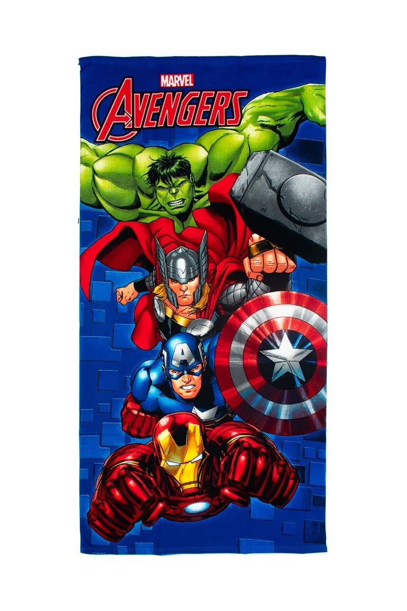 Φωτογραφία προϊόντος: Πετσέτα Θαλάσσης Quick Dry Marvel Avengers 052 70X140 Blue 100% Microfiber