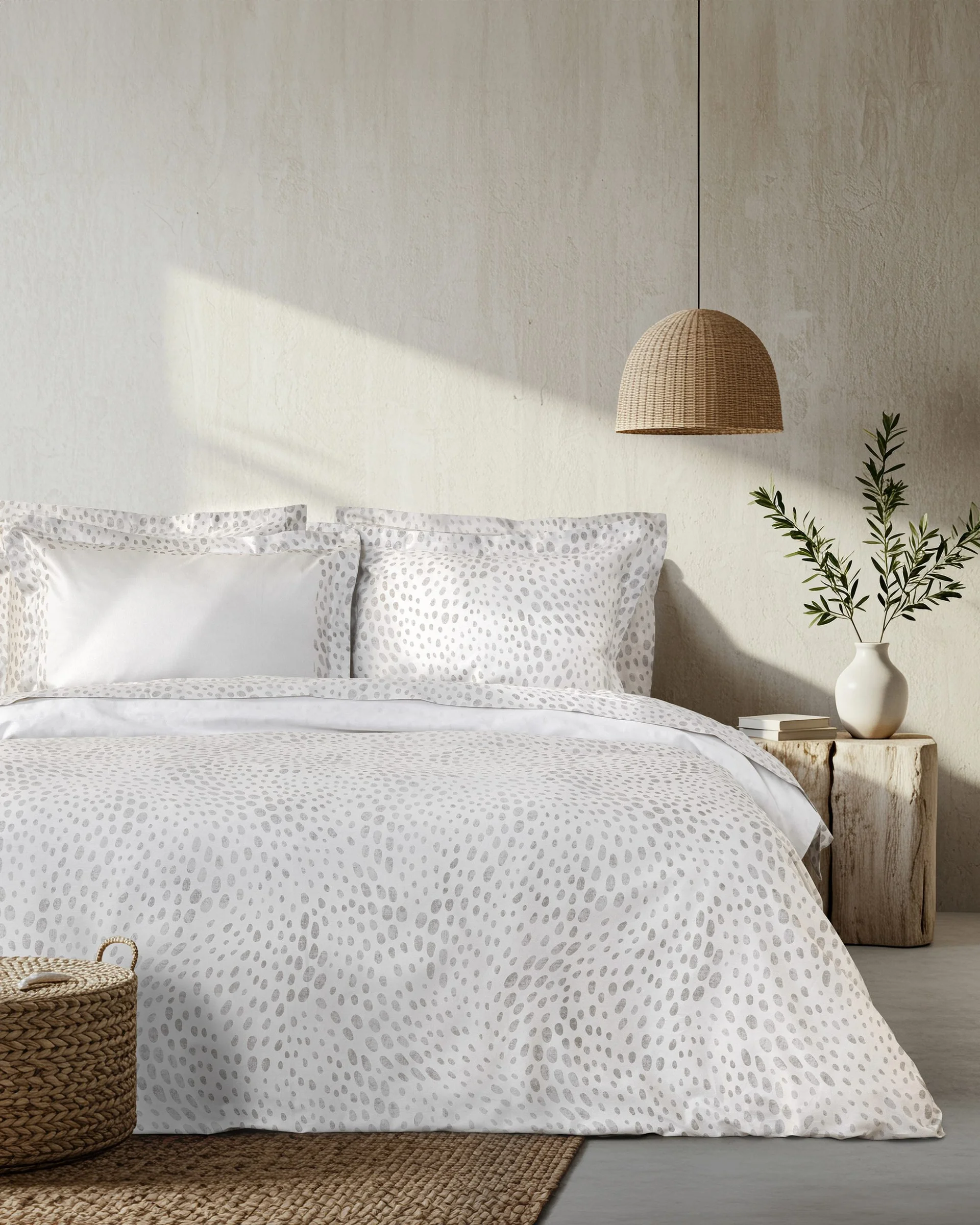 Φωτογραφία προϊόντος: Σετ Σεντόνια 270x280 King Size Nima Africa Gray-White Χωρίς Λάστιχο100% Βαμβακοσατέν