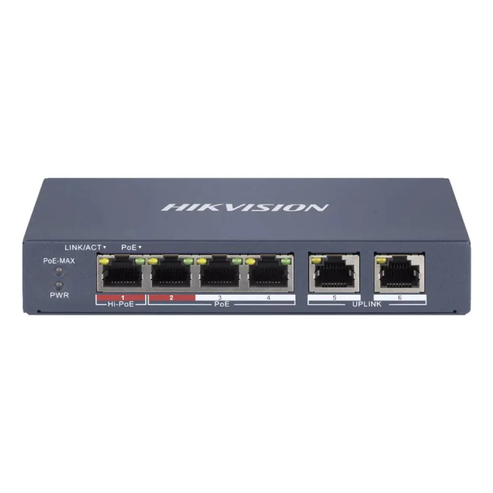 Φωτογραφία προϊόντος: Hikvision 6 Port Smart Managed 100Mbps PoE Switch EI Series (DS-3E1106HP-EI) (HKVDS-3E1106HP-EI)