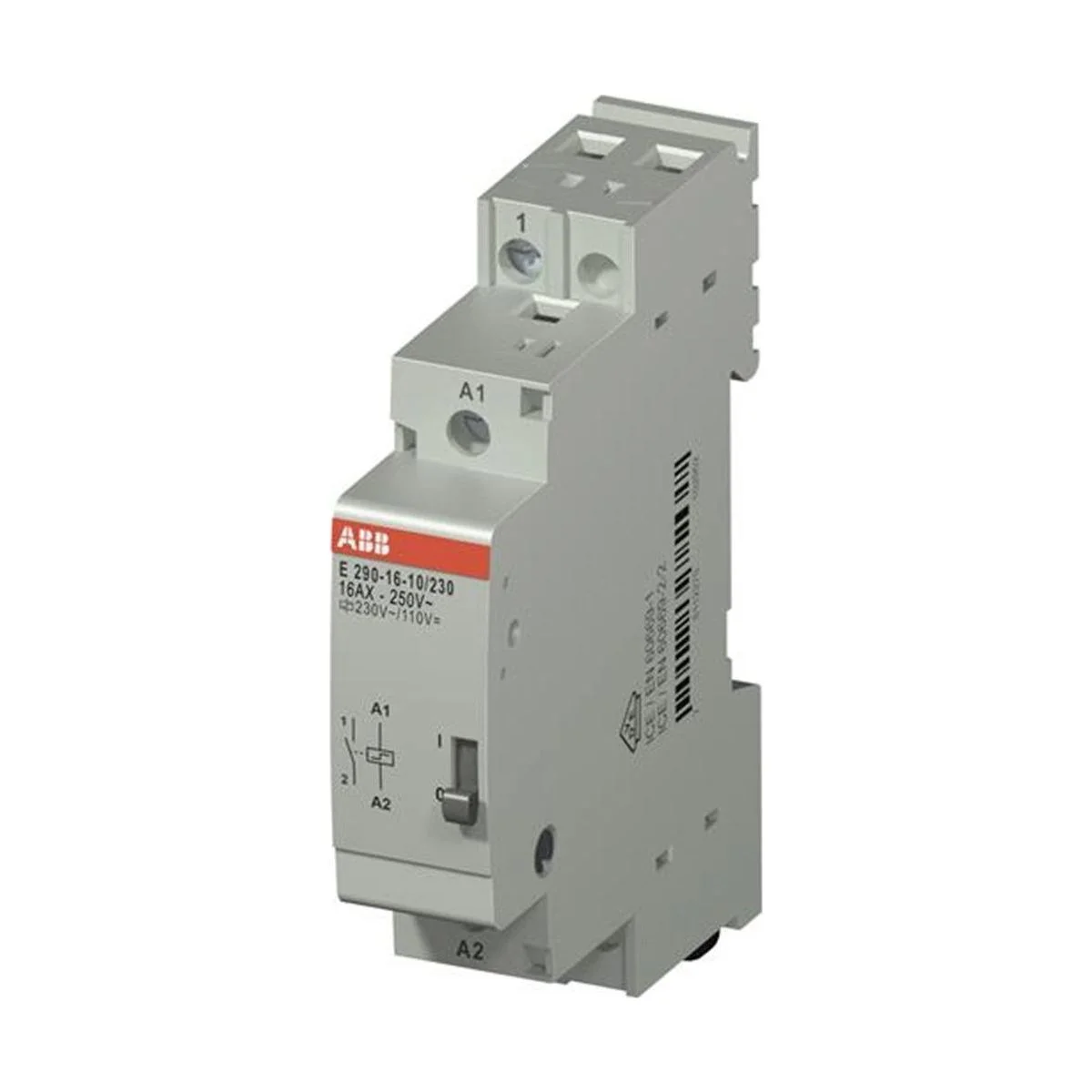 Φωτογραφία προϊόντος: Abb E290-16-10/230 Ρελέ Ράγας Καστάνιας 16A Μονοπολικό με Τάση 230V 230V/AC/110V DC 80812