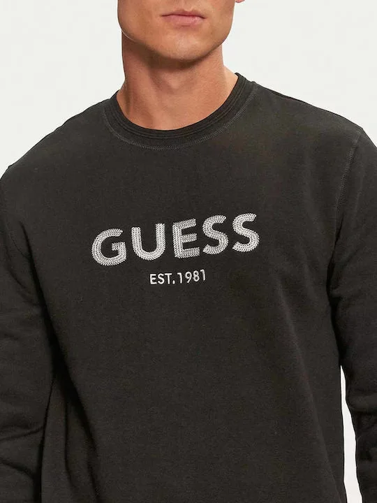 Φωτογραφία προϊόντος: Guess Μαύρη Μπλούζα Με Άσπρο Κεντημένο Λογότυπο Μαύρο