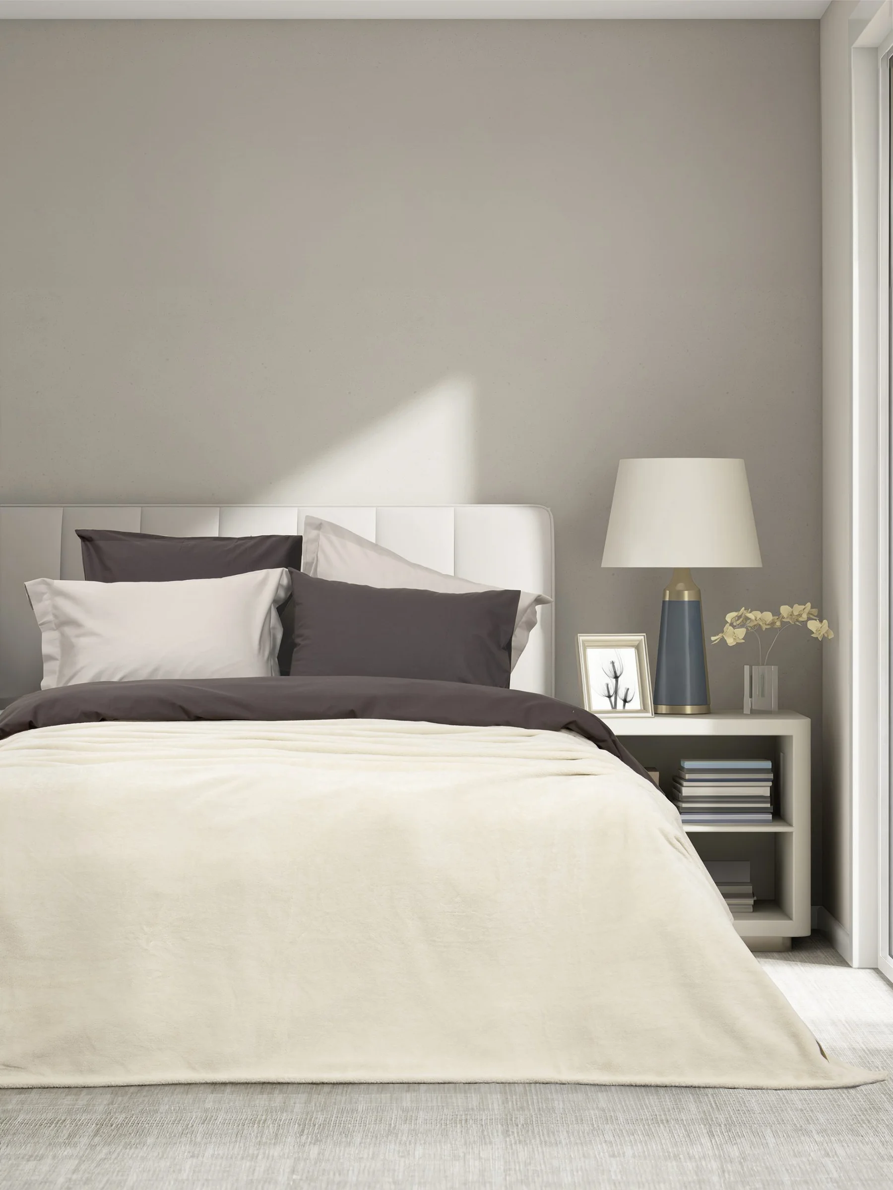 Φωτογραφία προϊόντος: Κουβέρτα 160x220 Μονή 320gsm Fleece Nima Alpa 100% Πολυέστερ- Light Beige