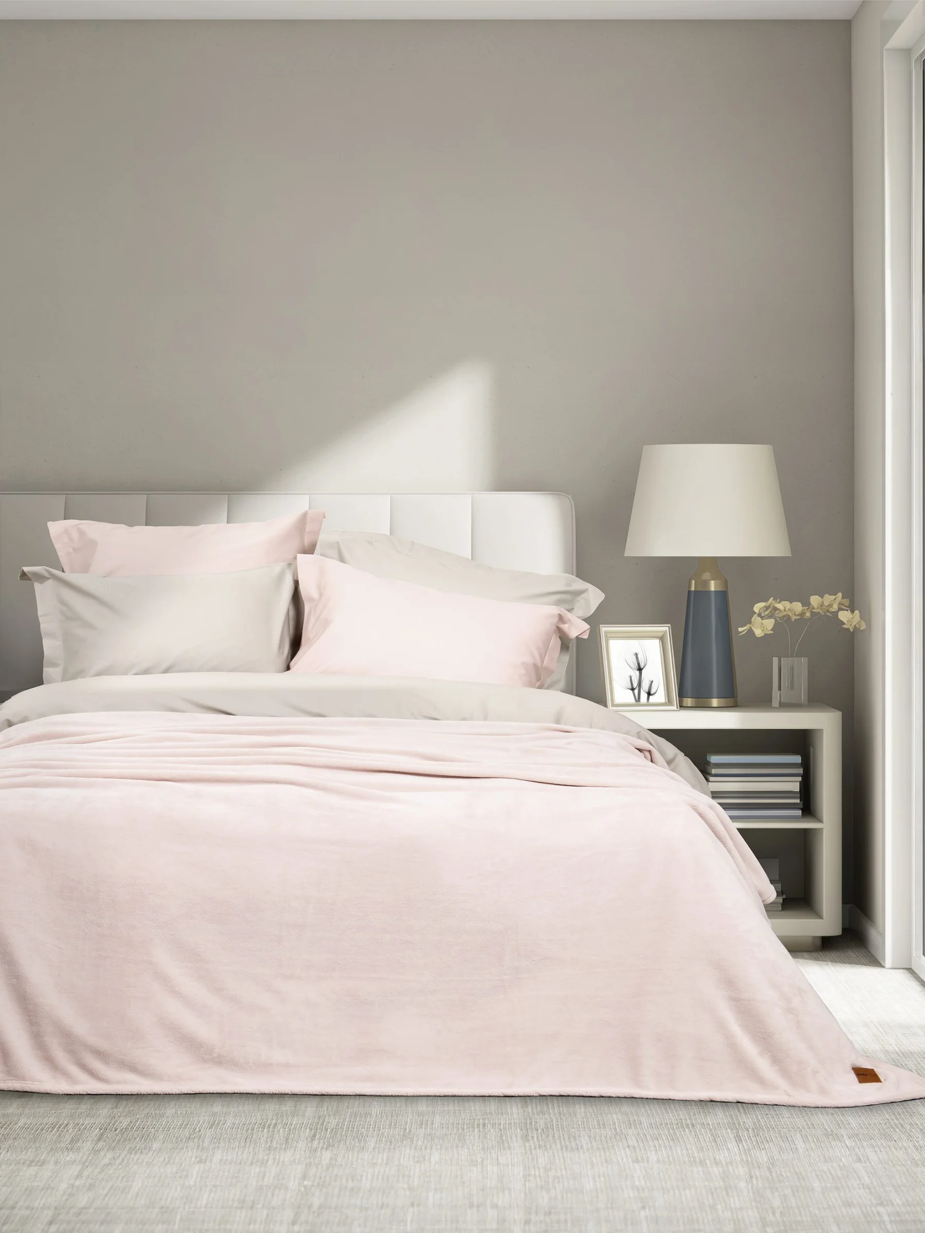 Φωτογραφία προϊόντος: Κουβέρτα 160x220 Μονή 320gsm Fleece Nima Alpa 100% Πολυέστερ- Light Pink