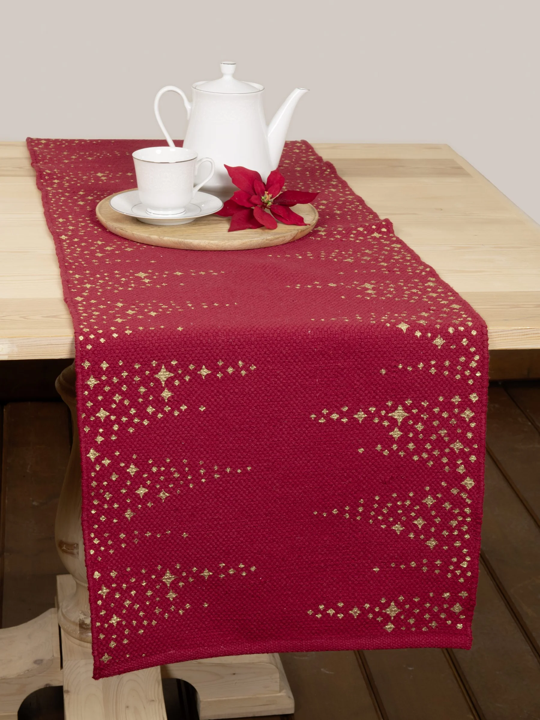 Φωτογραφία προϊόντος: Ράνερ 45x150 Christmas Nima Winter Luxe Red 100% βαμβακερό
