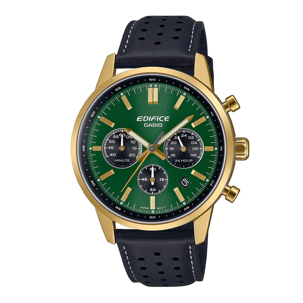 Φωτογραφία προϊόντος: CASIO Edifice Chronograph Black Rally Leather Strap EFR-575CL-3AEF