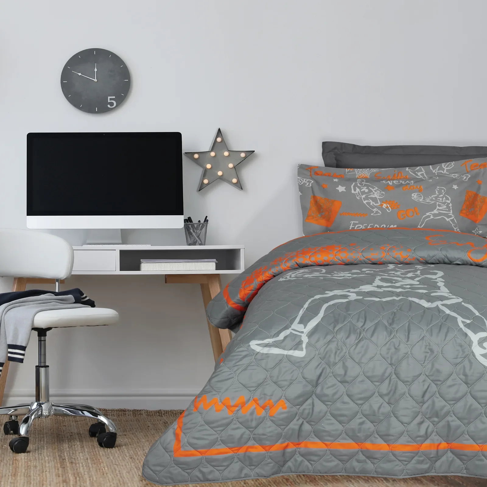 Φωτογραφία προϊόντος: Das home DAS KIDS ΚΟΥΒΕΡΛΙ ΜΟΝΟ 4941 GREY, ORANGE