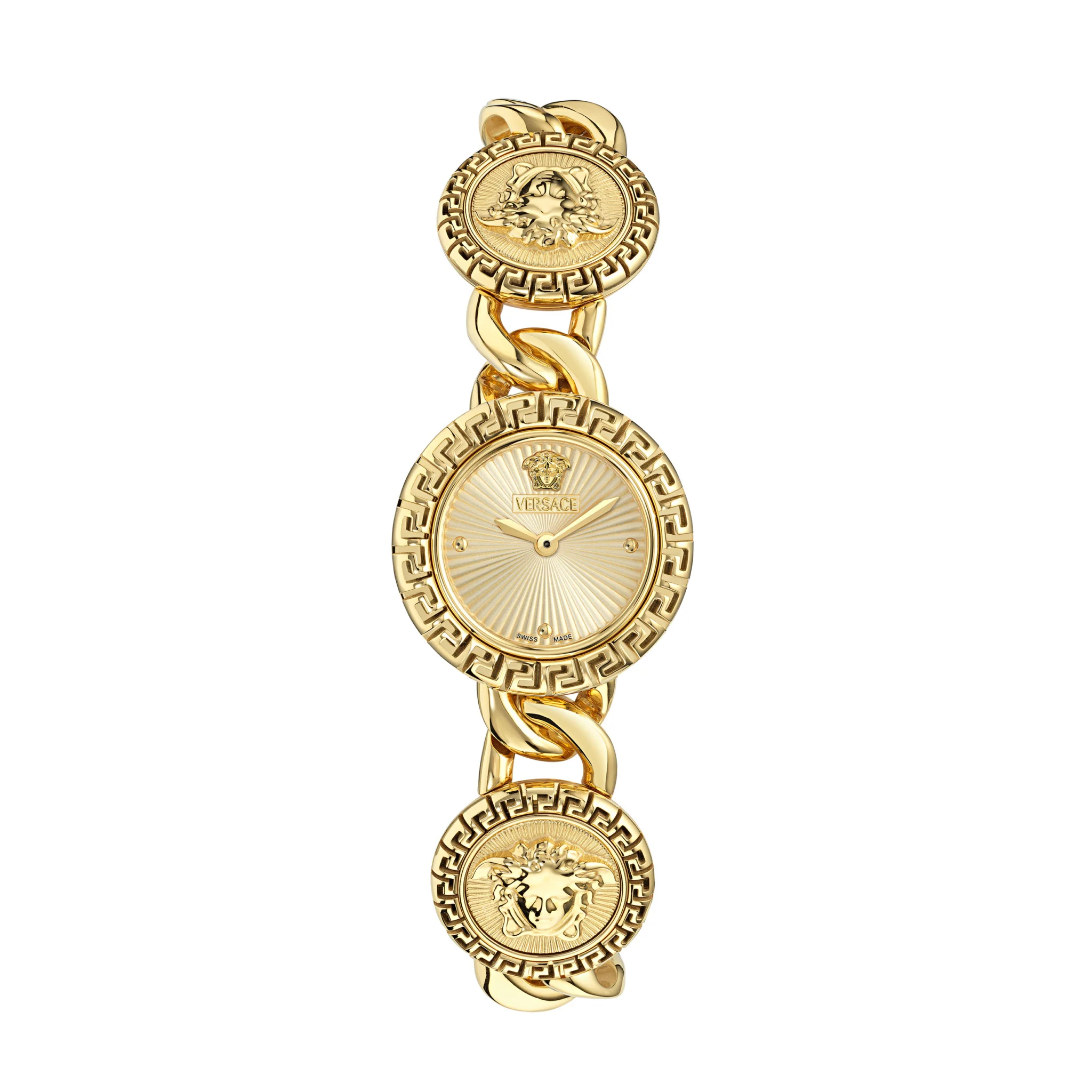 Φωτογραφία προϊόντος: VERSACE LA GRECA STUD ICON Gold Stainless Steel Bracelet VE0Q00425