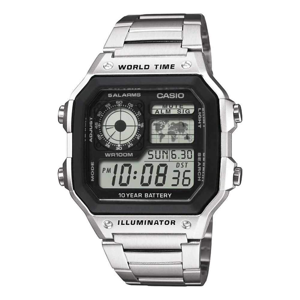 Φωτογραφία προϊόντος: CASIO Standard Digital Stainless Steel Strap AE-1200WHD-1AVEF