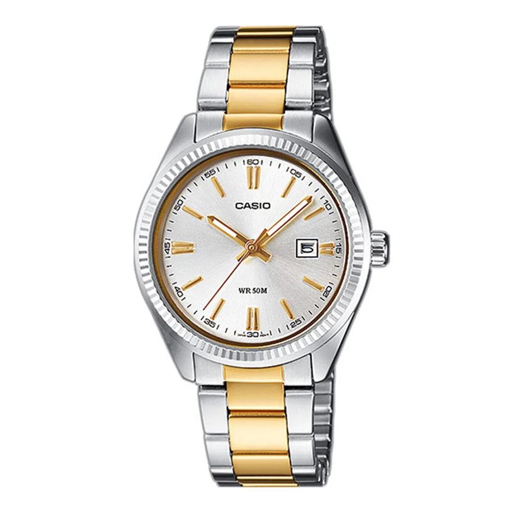 Φωτογραφία προϊόντος: CASIO Collection Two Toned Stainless Steel Bracelet LTP-1302PSG-7AVE