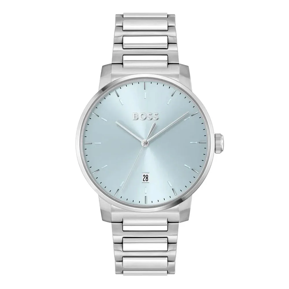 Φωτογραφία προϊόντος: BOSS Dean Light Blue Dial Silver Stainless Steel Bracelet 1514132