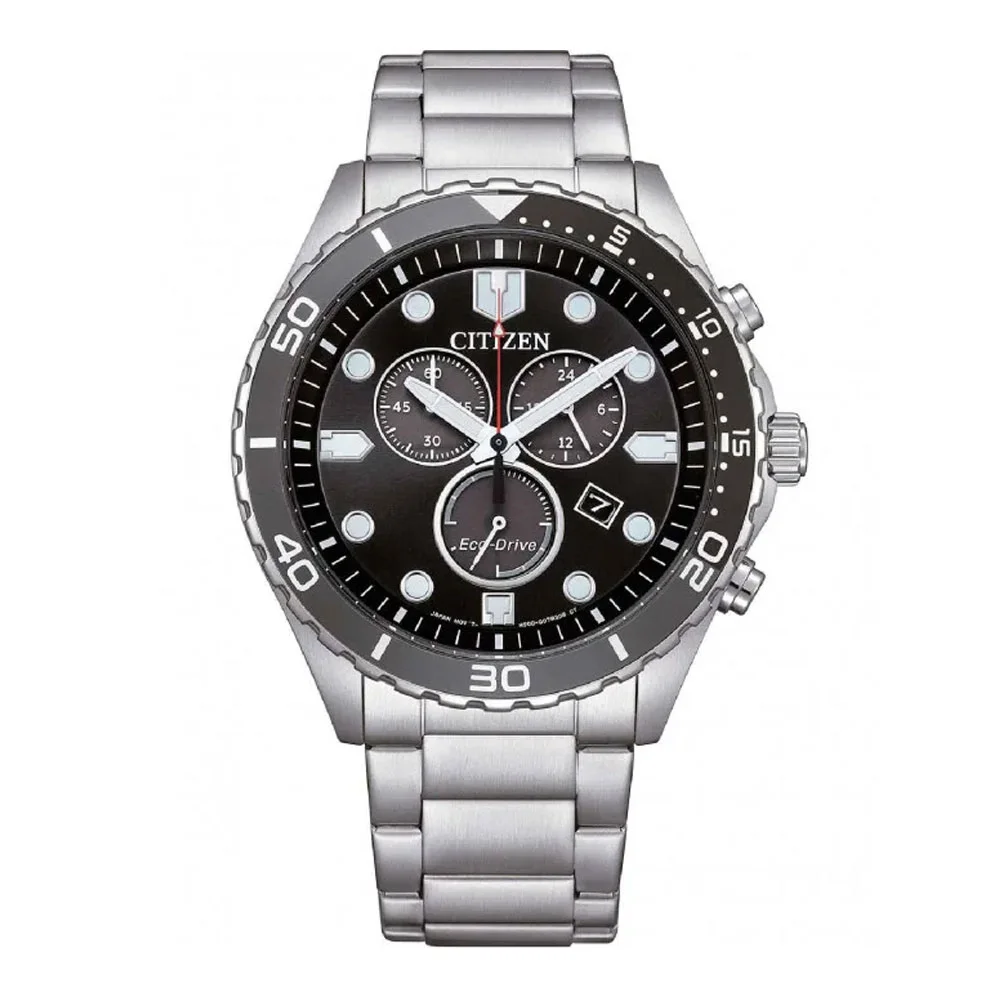 Φωτογραφία προϊόντος: CITIZEN Eco Drive Stainless Steel Chronograph AT2568-82E