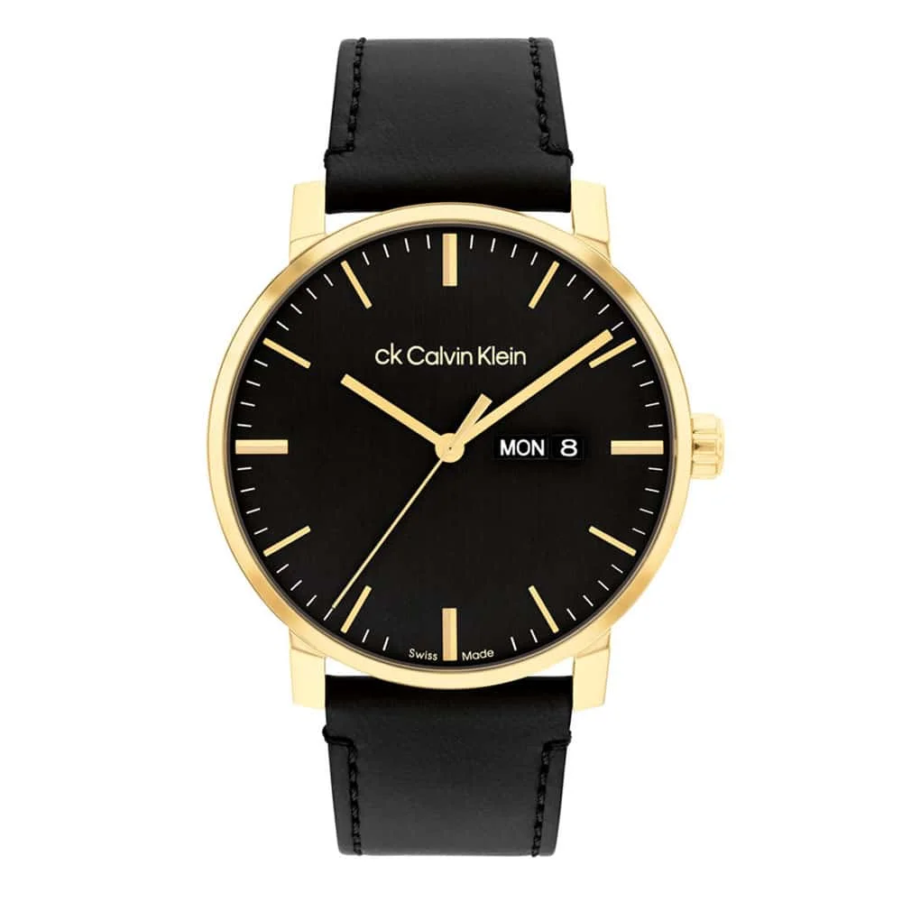 Φωτογραφία προϊόντος: CALVIN KLEIN Experience Swiss Made Black Leather Strap 25000073