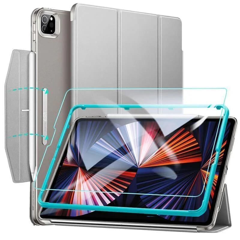 Φωτογραφία προϊόντος: ESR Set Ascend Trifold Case Grey + Tempered Glass iPad Pro 12,9 2021/2022