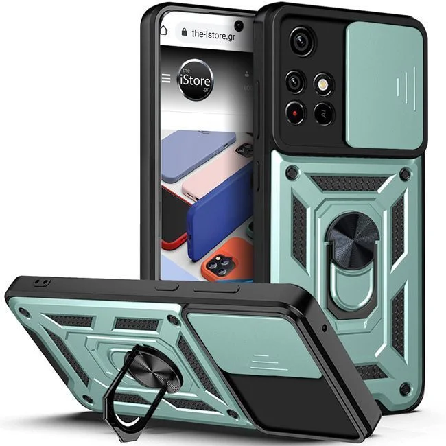 Φωτογραφία προϊόντος: Combo Kickstand Slide Camera Case Green Xiaomi Redmi Note 11s 5G