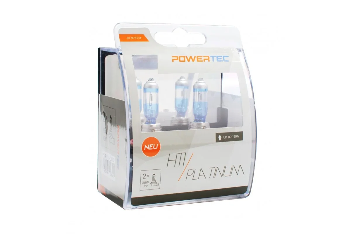 Φωτογραφία προϊόντος: M-tech H11 12V 55W 3.250K +130% PGJ19-2 POWERTECK PLATINUM 2ΤΕΜ. M-TECH PTZPT11-DUO/MT