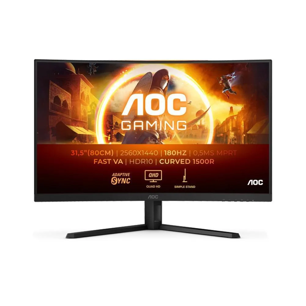 Φωτογραφία προϊόντος: AOC CQ32G4VE VA HDR Curved Monitor 32" QHD 2560x1440 180Hz με Χρόνο Απόκρισης 1ms GTG – έως 60 δόσεις