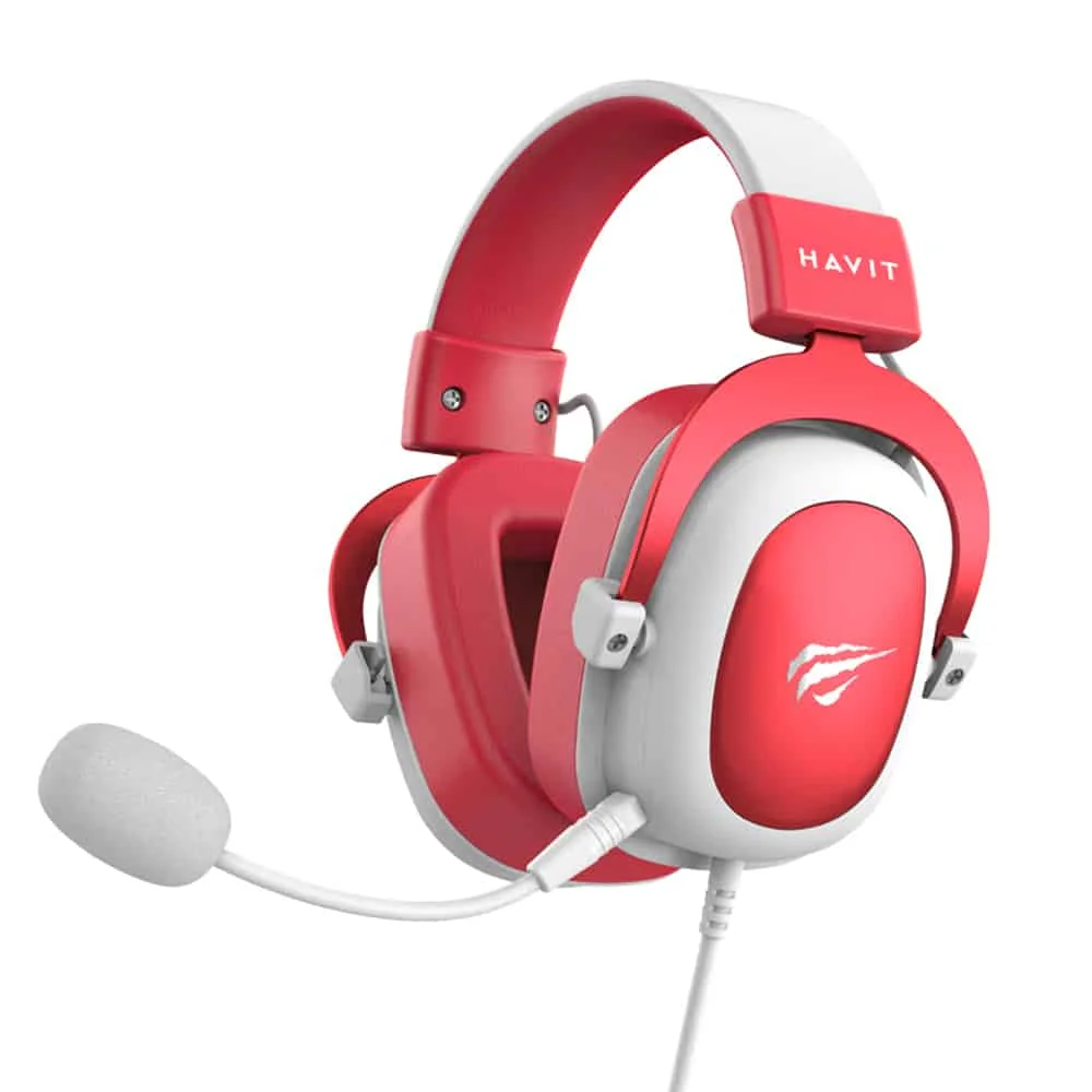 Φωτογραφία προϊόντος: Havit - Gaming Headphones (h2002d) - Detachable Microphone, 53mm Speaker, Compatible With Ps4/xbox, Jack 3.5mm, 2m - Red