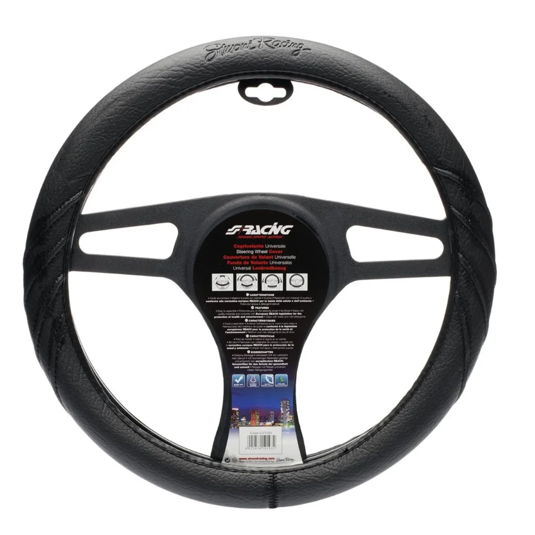 Φωτογραφία προϊόντος: Simoni Racing ΚΑΛΥΜΜΑ ΤΙΜΟΝΙΟΥ DARK 37-39 cm (ΜΑΥΡΟ/ΔΕΡΜΑΤΙΝΗ) SRCVT/23