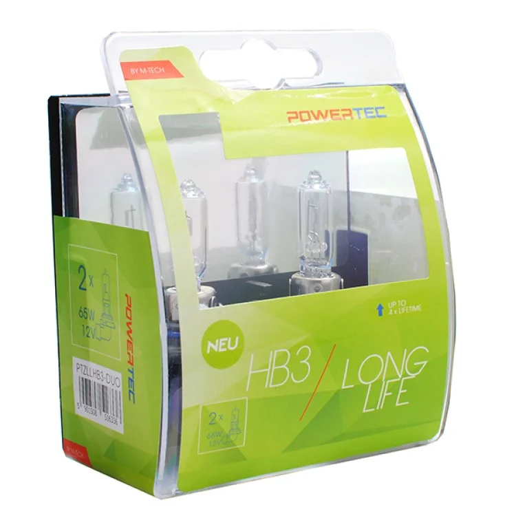 Φωτογραφία προϊόντος: M-tech HB3 12V 65W 3.150K P20d POWERTEC LONG LIFE ΑΛΟΓΟΝΟΥ 2ΤΕΜ. M-TECH PTZLLHB3-DUO/MT