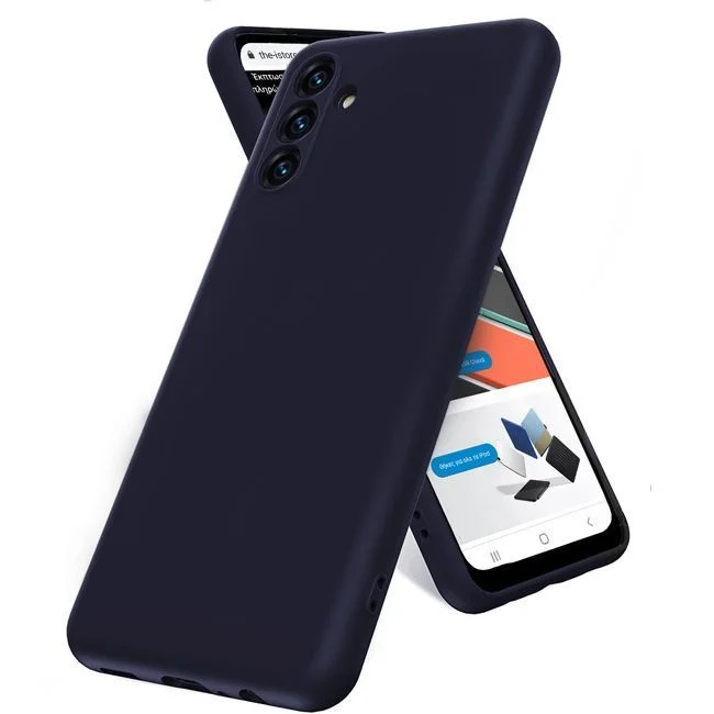 Φωτογραφία προϊόντος: Rubber Silk Case Dark Blue Samsung Galaxy A04s / A13 5G