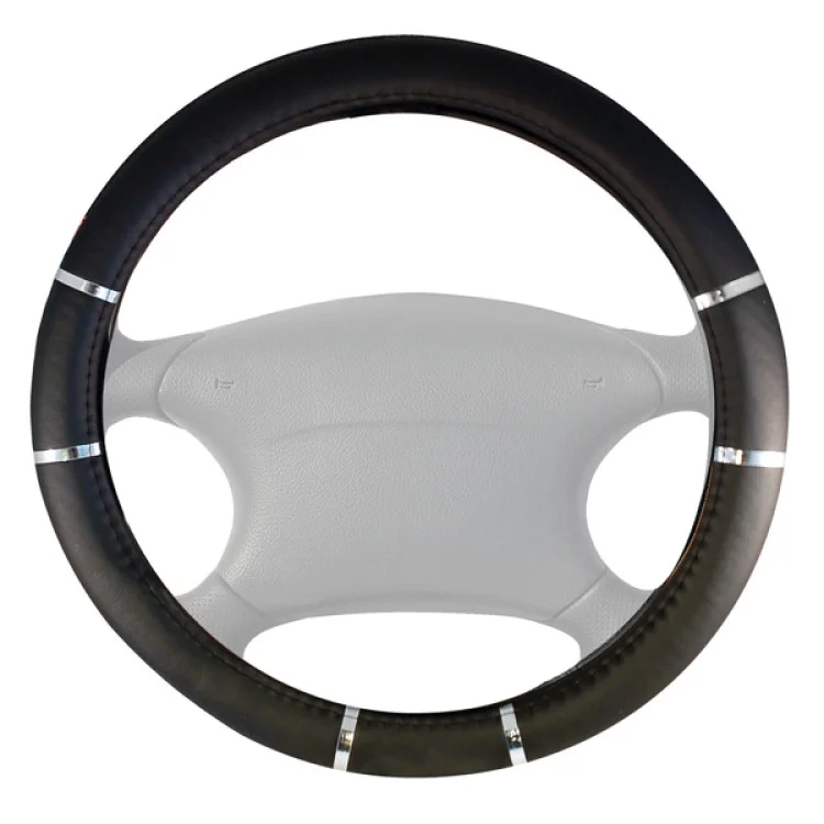 Φωτογραφία προϊόντος: Simoni Racing ΚΑΛΥΜΜΑ ΤΙΜΟΝΙΟΥ CHROME&BLACK ΜΑΥΡΟ/ΧΡΩΜΙΟ ΟΙΚΟΛΟΓΙΚΟ ΔΕΡΜΑ 37>39cm SRCVT/17