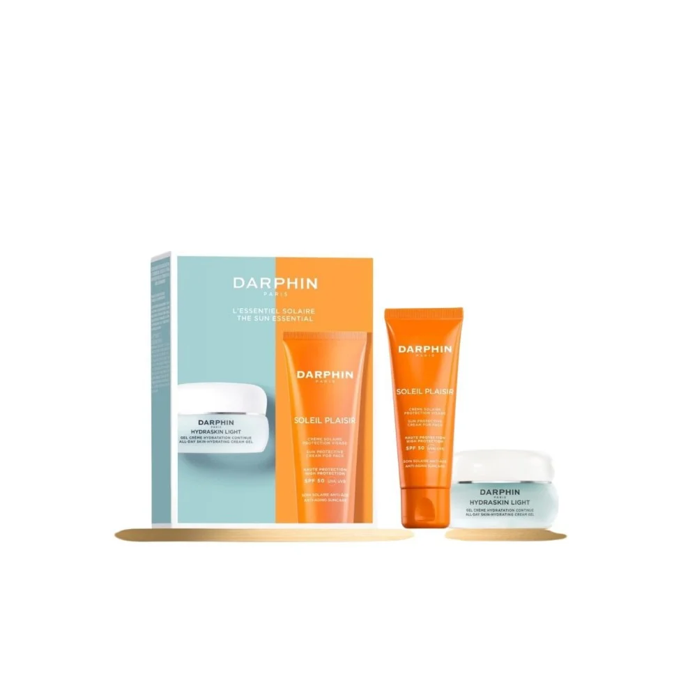 Φωτογραφία προϊόντος: Darphin Promo The Sun Essentials με Soleil Plaisir Αντηλιακή Κρέμα Προσώπου SPF50, 50ml & Hydraskin Ενυδατική Κρέμα Προσώπου Ελαφριάς Υφής, 30ml, 1σετ
