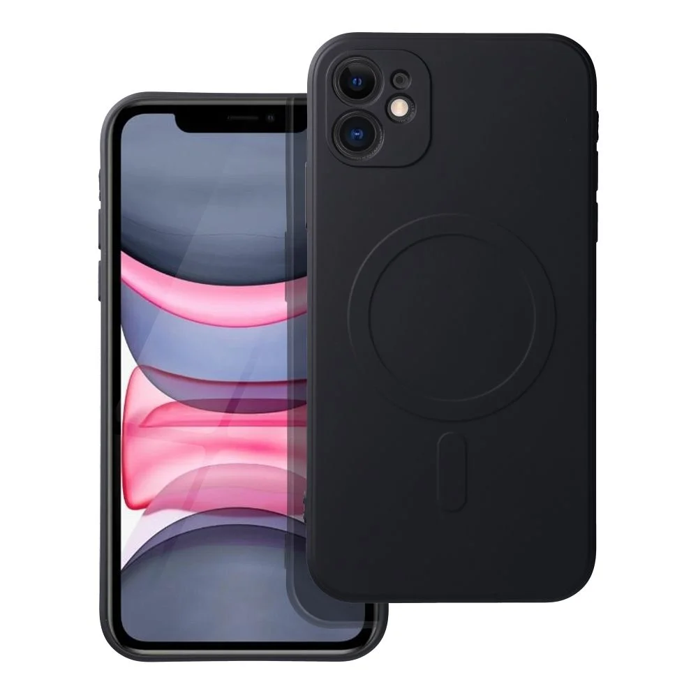 Φωτογραφία προϊόντος: . Silicone Mag Cover case compatible with MagSafe for IPHONE 11 black