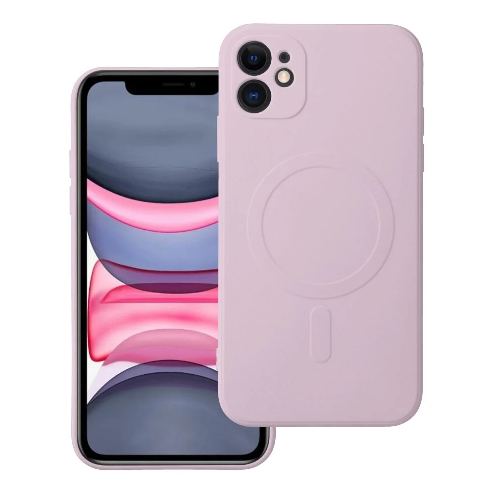 Φωτογραφία προϊόντος: . SILICONE MAG COVER case compatible with MagSafe for IPHONE 11 pink