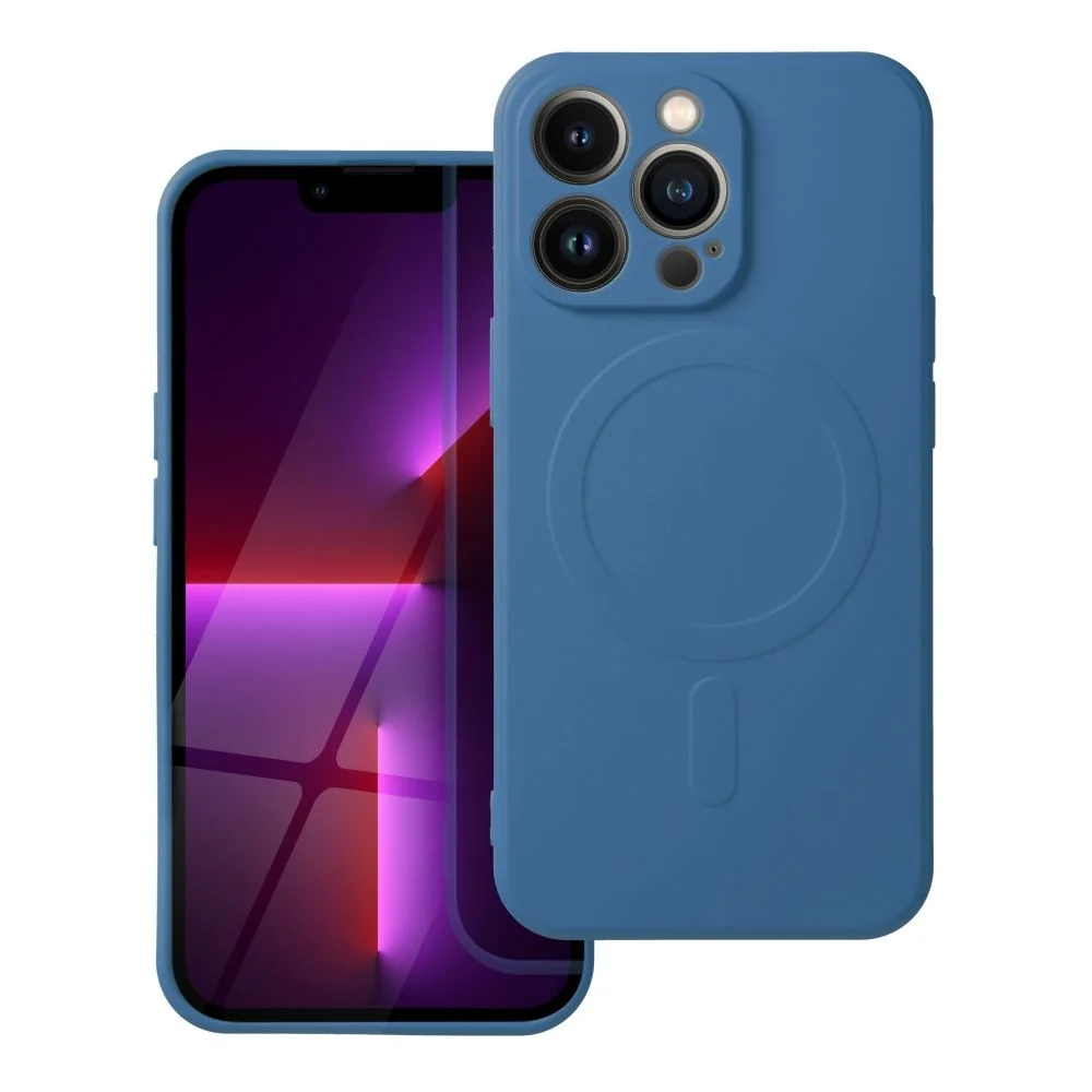 Φωτογραφία προϊόντος: . SILICONE MAG COVER case compatible with MagSafe for IPHONE 16 Pro blue
